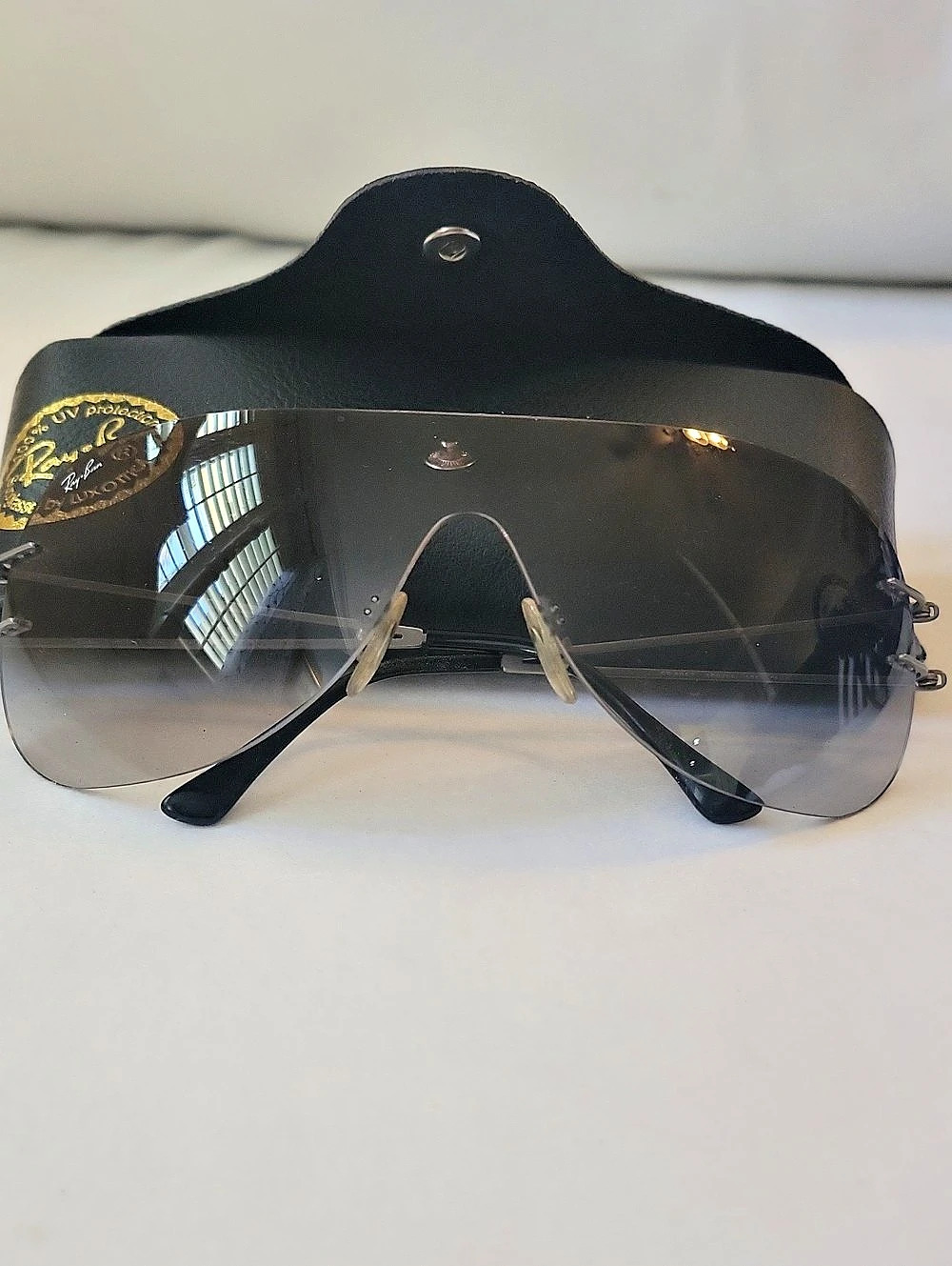 Ray-Ban RB3211 Highstreet Shield Sunglasses Black & Gray
